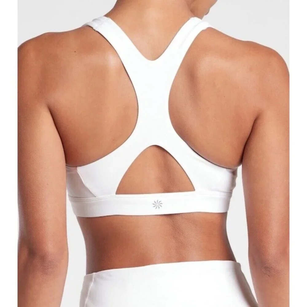 Athleta S Ultimate Zip Front Bra Size Small Cup A-C White - Picture 4 of 4